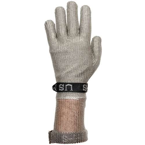 USM-1305 Stainless Steel Mesh Glove with Adjustable Snap-Back Strap Closure - Forearm Length