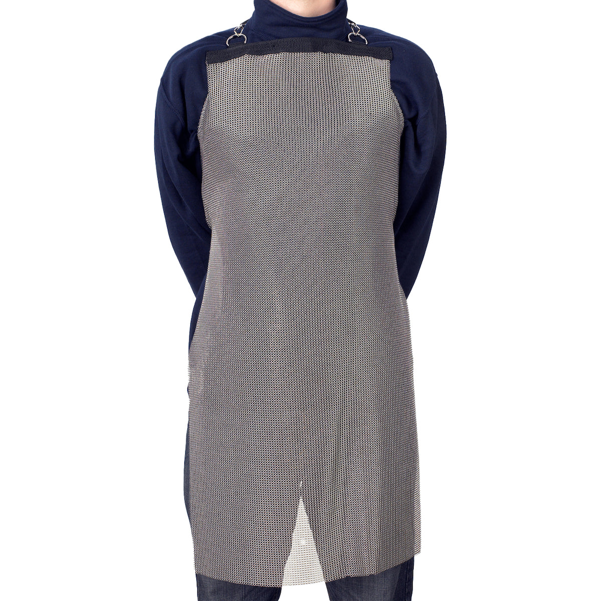 USM-2100 Stainless Steel Mesh Apron with Adjustable Elastic Strap