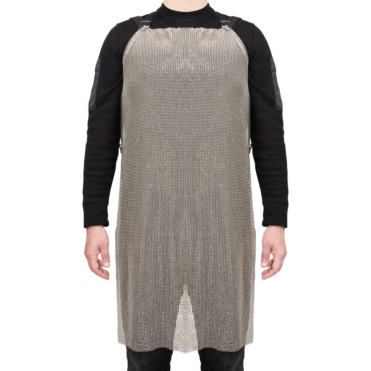USM-2107 Stainless Steel Mesh Apron with 3-Piece Elastic Strap