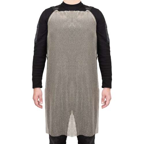 USM-2107 Stainless Steel Mesh Apron with 3-Piece Elastic Strap