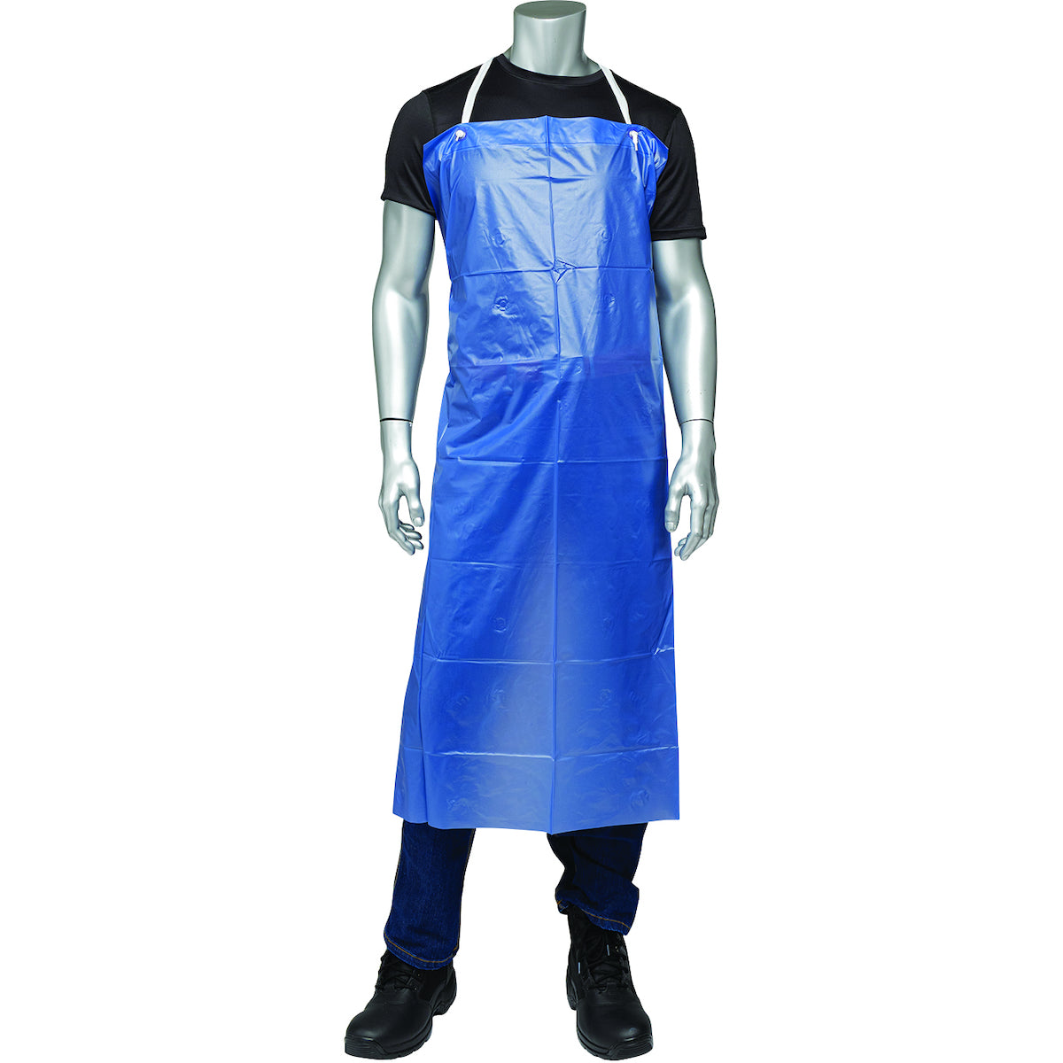 UUB Blue Vinyl Apron - 6 mil
