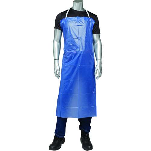 UUB Blue Vinyl Apron - 6 mil