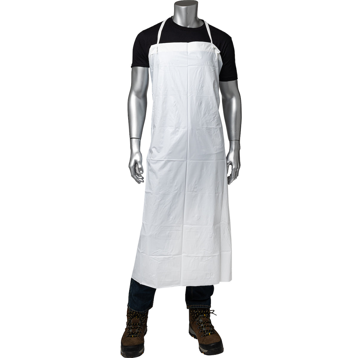 UUW White Vinyl Apron - 6 mil