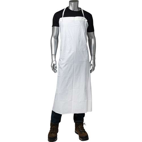 UUW White Vinyl Apron - 6 mil