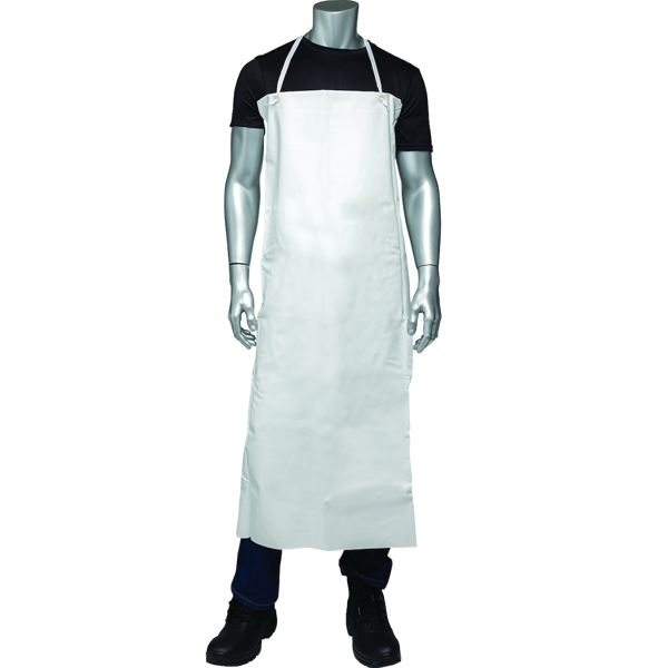 UW-20 White Vinyl Apron - 20 mil