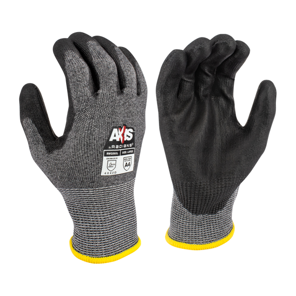 Radians RWG560 RWG560 AXIS™ Cut Protection Level A4 PU Coated Glove - Safety Glasses
