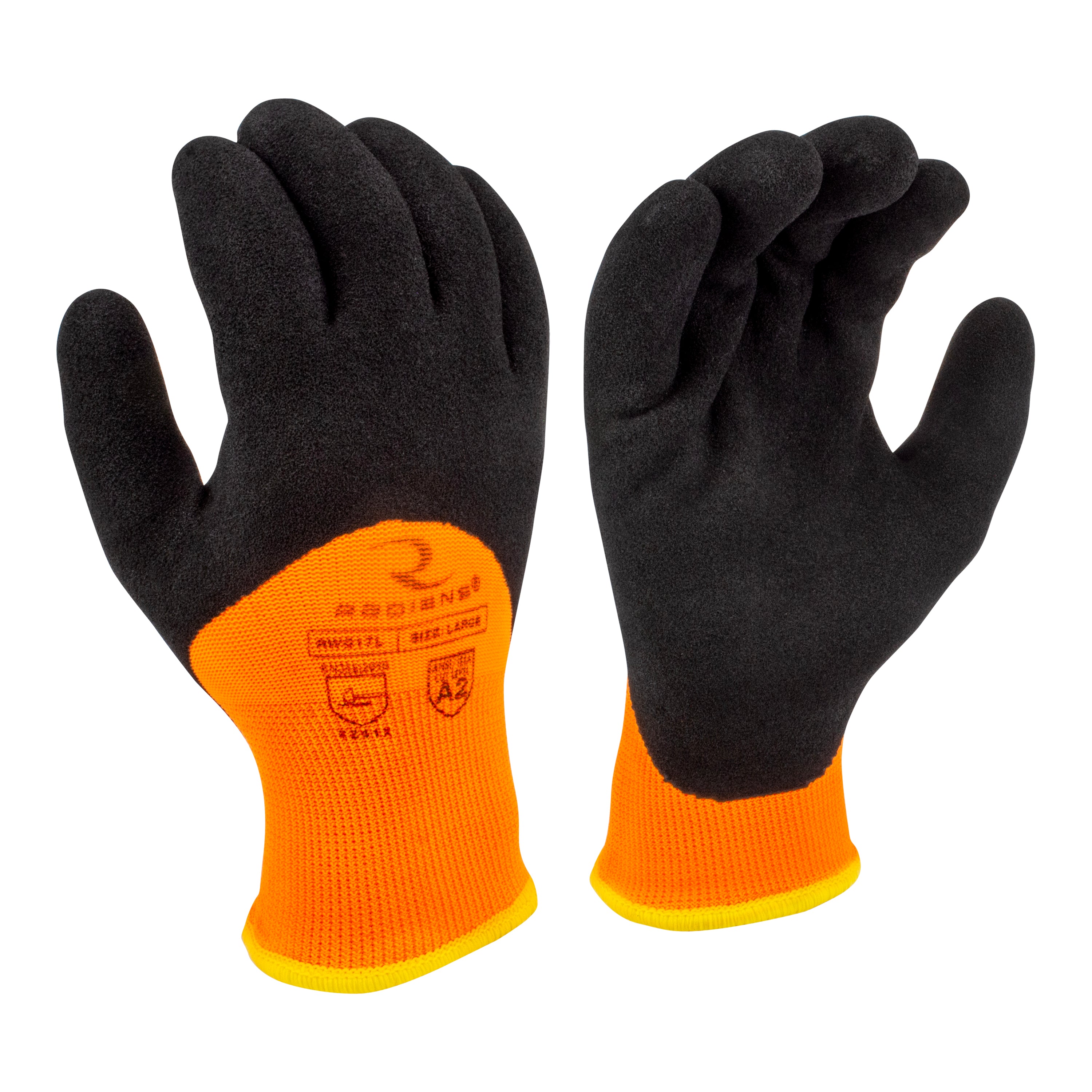 Radians RWG17 RWG17 Latex Coated Cold Weather Glove Hi-Vis Orange - Work Gloves