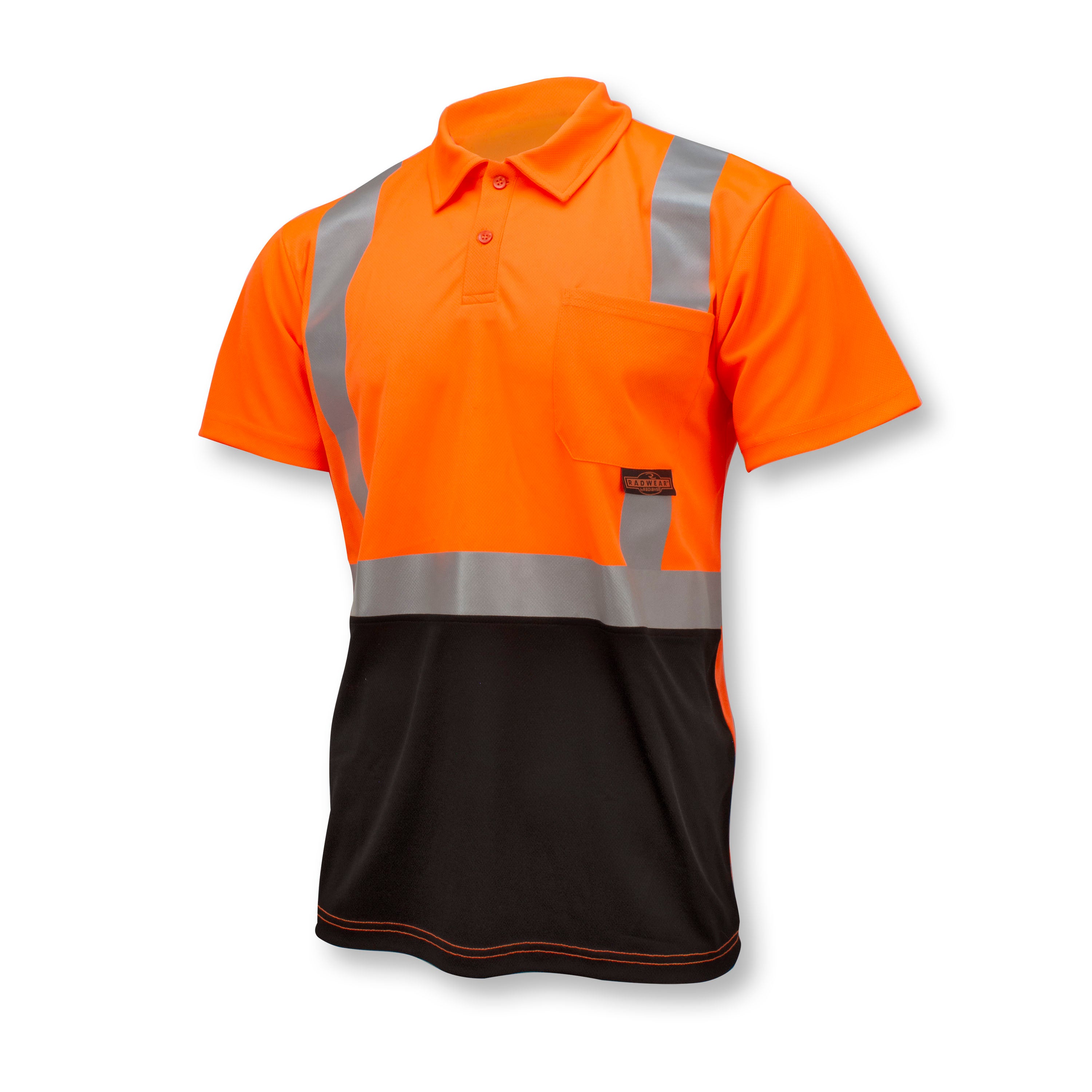 ST12B-2 ST12B Class 2 High Visibility Color Blocked Safety Short Sleeve Polo Shirt