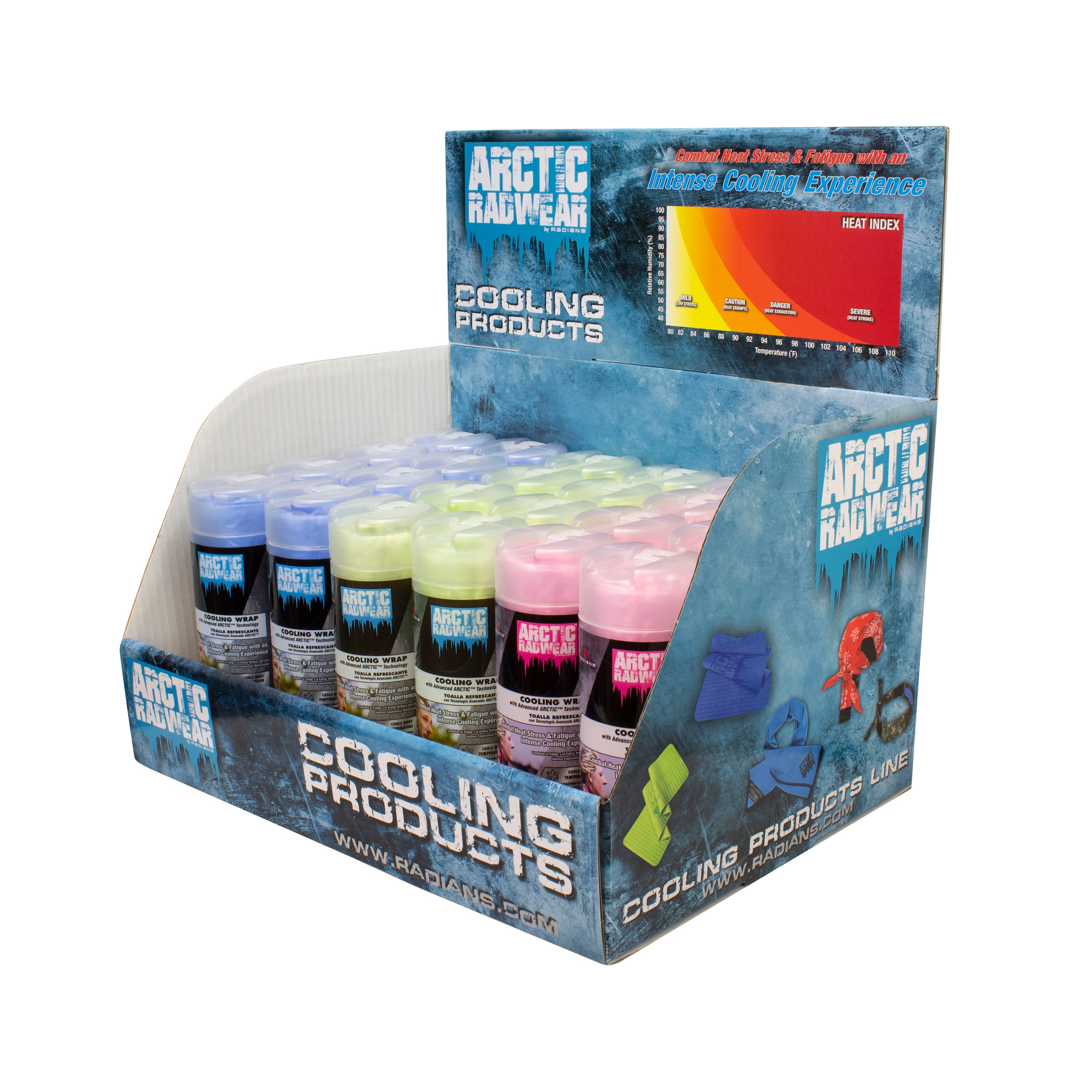 Radians RCS-WCD Arctic Radwear® Cooling Wrap Counter Display - Safety Equipment