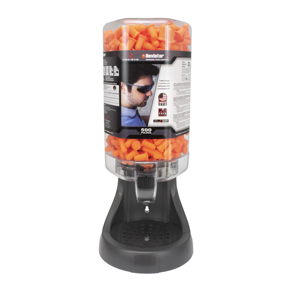 Radians FPD-500L80_STY Refillable Dispenser with Deviator™ FP80 Plugs - Hearing Protection