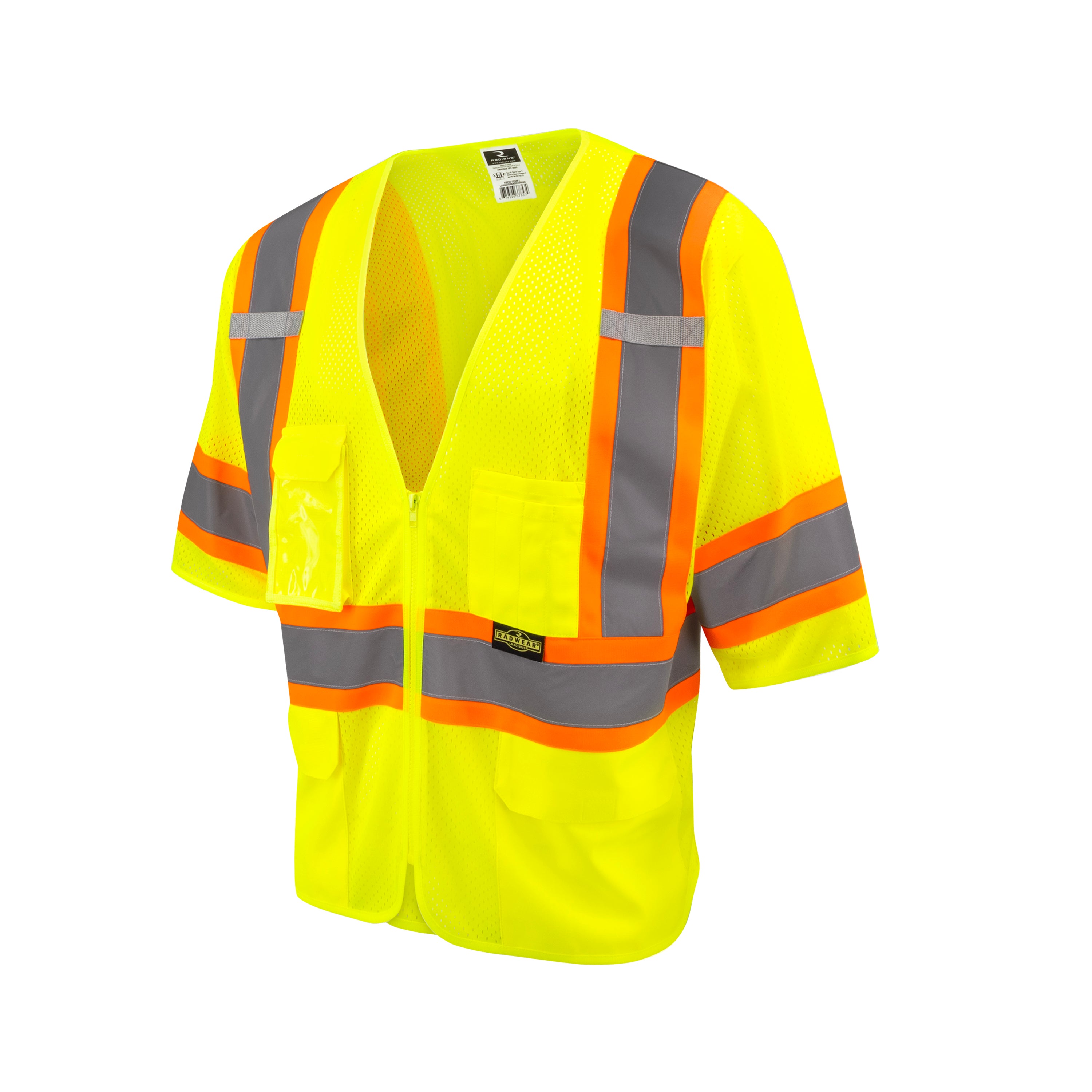 Radians SV232-3 SV232-3 Two Tone Surveyor Type R Class 3 Mesh Safety Vest with Dual Side Zippers ANSI Class 3