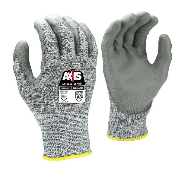 Radians RWG562 RWG562 AXIS™ Cut Protection Level A3 PU Coated Glove - Work Gloves