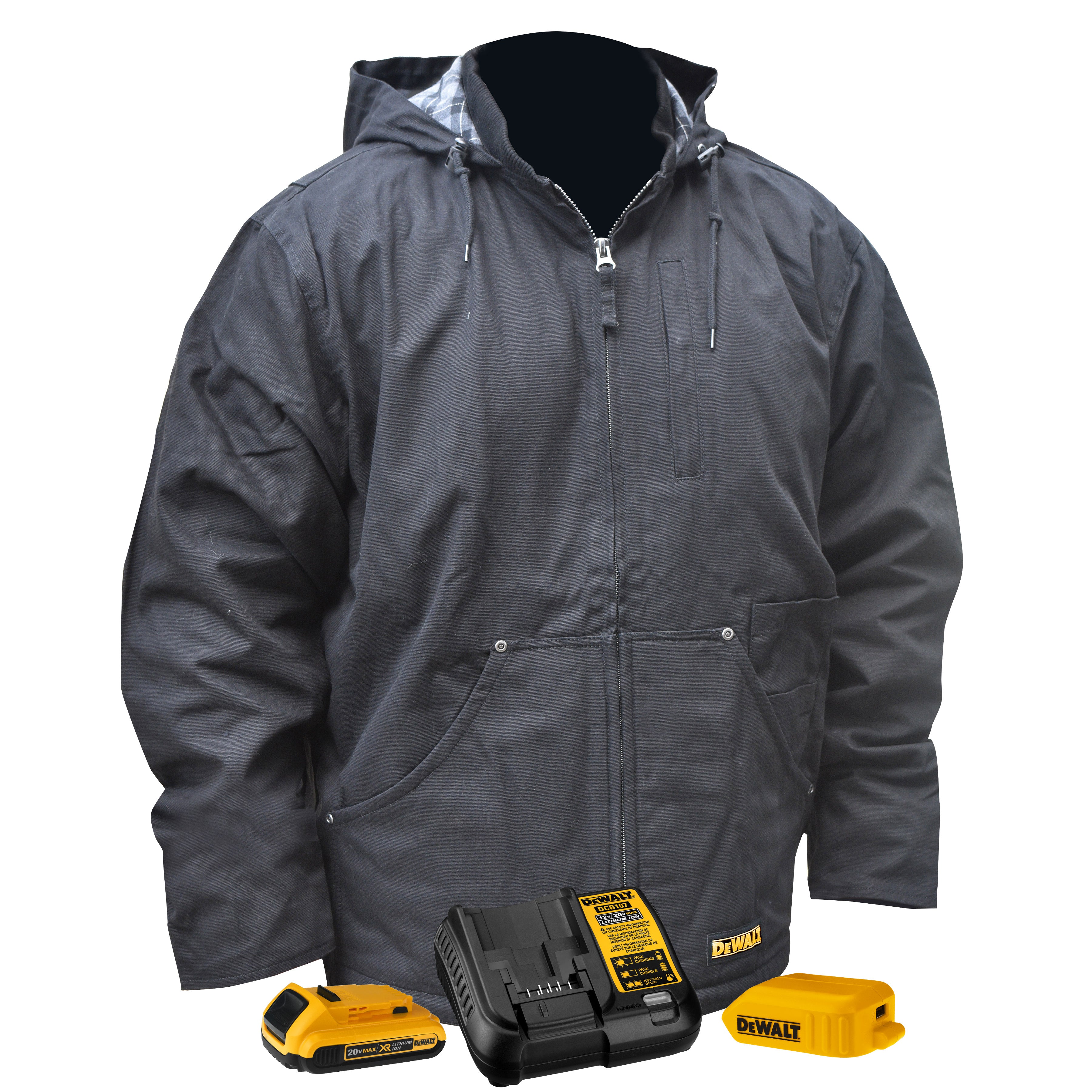 Radians DCHJ076ABD1 DCHJ076AB Men's Heated Heavy Duty Work Coat Kit - Safety Jacket