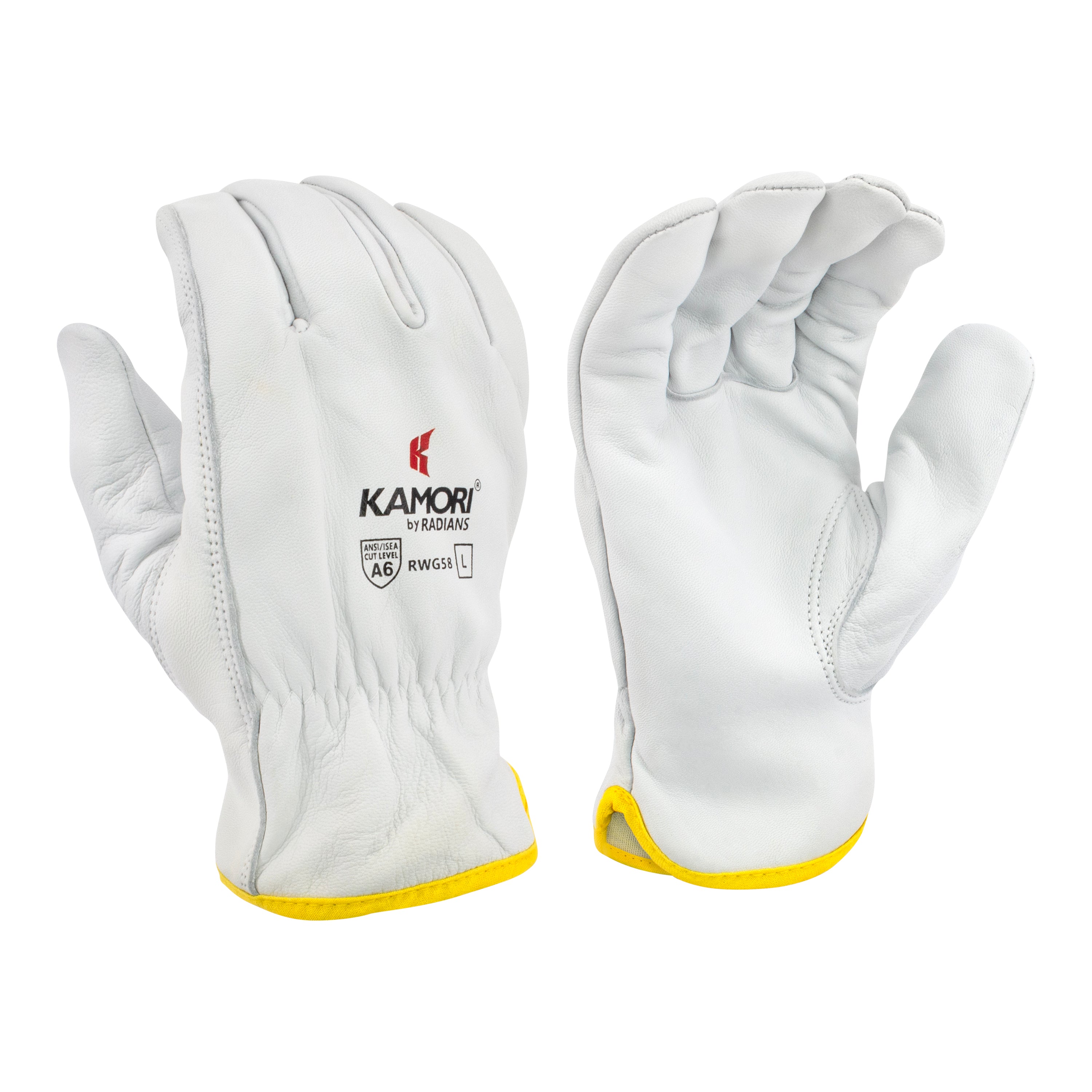 Radians RWG58 RWG58 KAMORI® A6 White Grain Goatskin Driver - Work Gloves