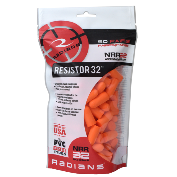 Radians FP70-BG50 Resistor® 32 Foam Earplugs Bag - Hearing Protection