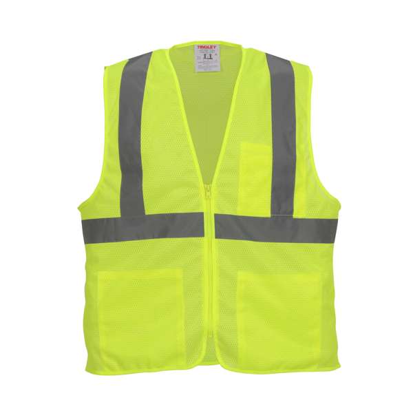 V70632 Job Sight Class 2 Zip-Up Mesh Vest