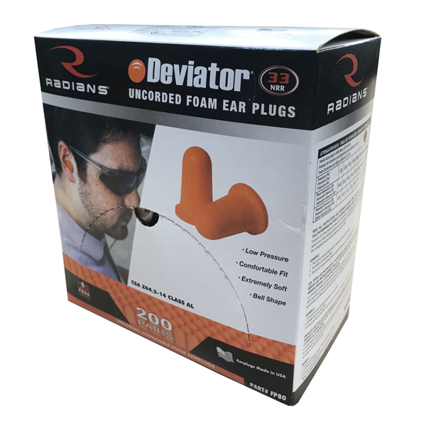 Radians FP80_STY Deviator® 33 Disposable Foam Earplugs - Hearing Protection