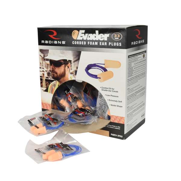 Radians FP95_STY EVADER® 33 Disposable Foam Earplugs - Hearing Protection