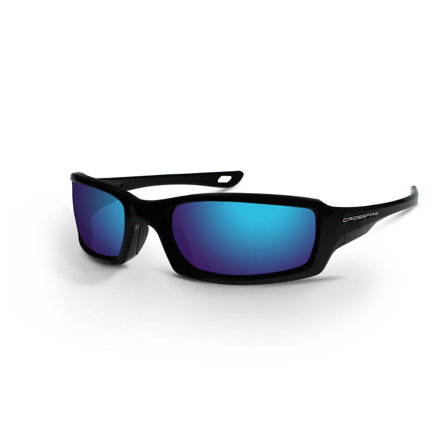 M6A Premium Safety Eyewear Metallic Blue Frame Mirror Lens