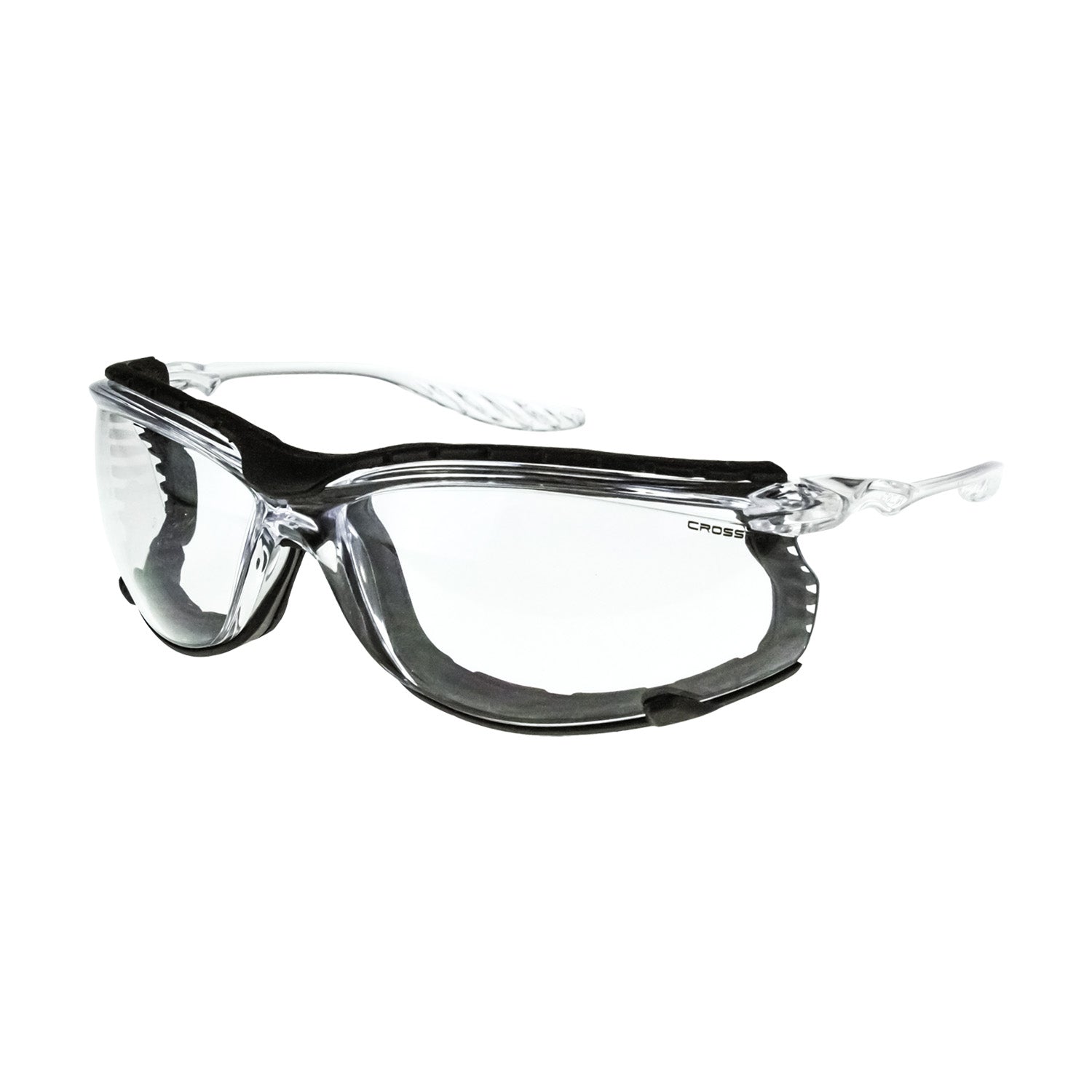 24Seven® Foam Lined Safety Eyewear Crystal Clear Frame Clear Anti-Fog Lens