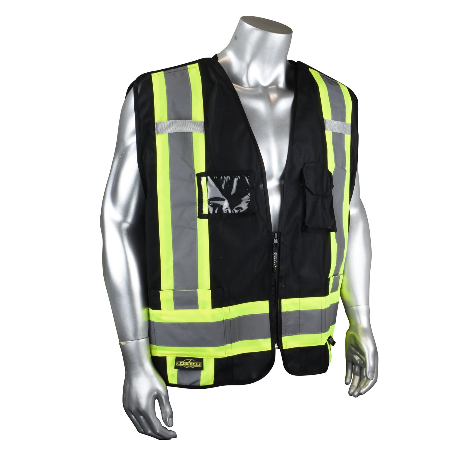 Radians SV020X-1 SV020X-1 Heavy Duty 7-Pocket Tear Away Cruiser Vest X-Back ANSI Class 1 - Safety Vest