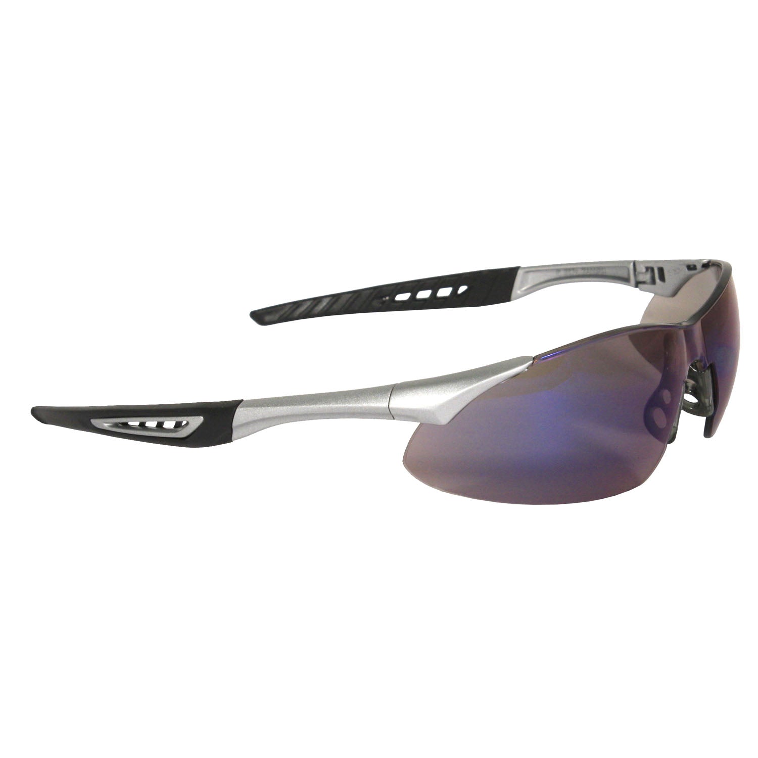 Rock™ Safety Eyewear Silver Frame Mirror Lens