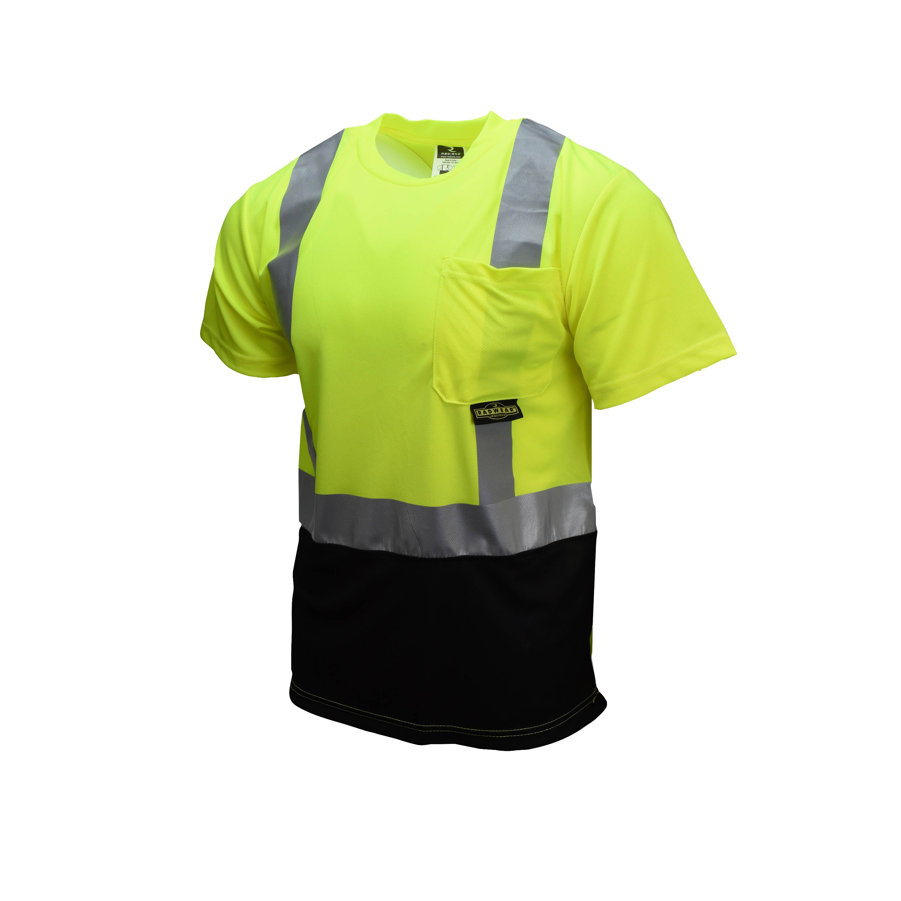 Radians ST11B ST11B Type R Class 2 Short Sleeve Black Bottom T-Shirt ANSI Class 2 - Safety Shirt