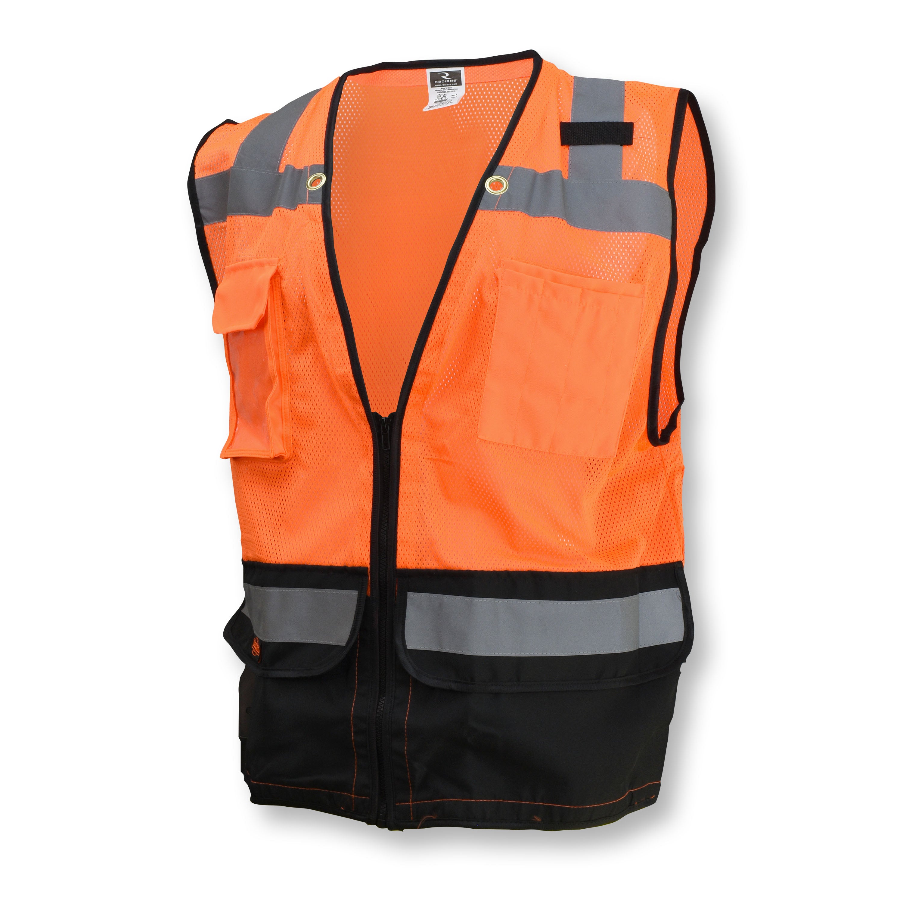 SV59B-2 SV59B Type R Class 2 Heavy Duty Surveyor Safety Vest with Zipper