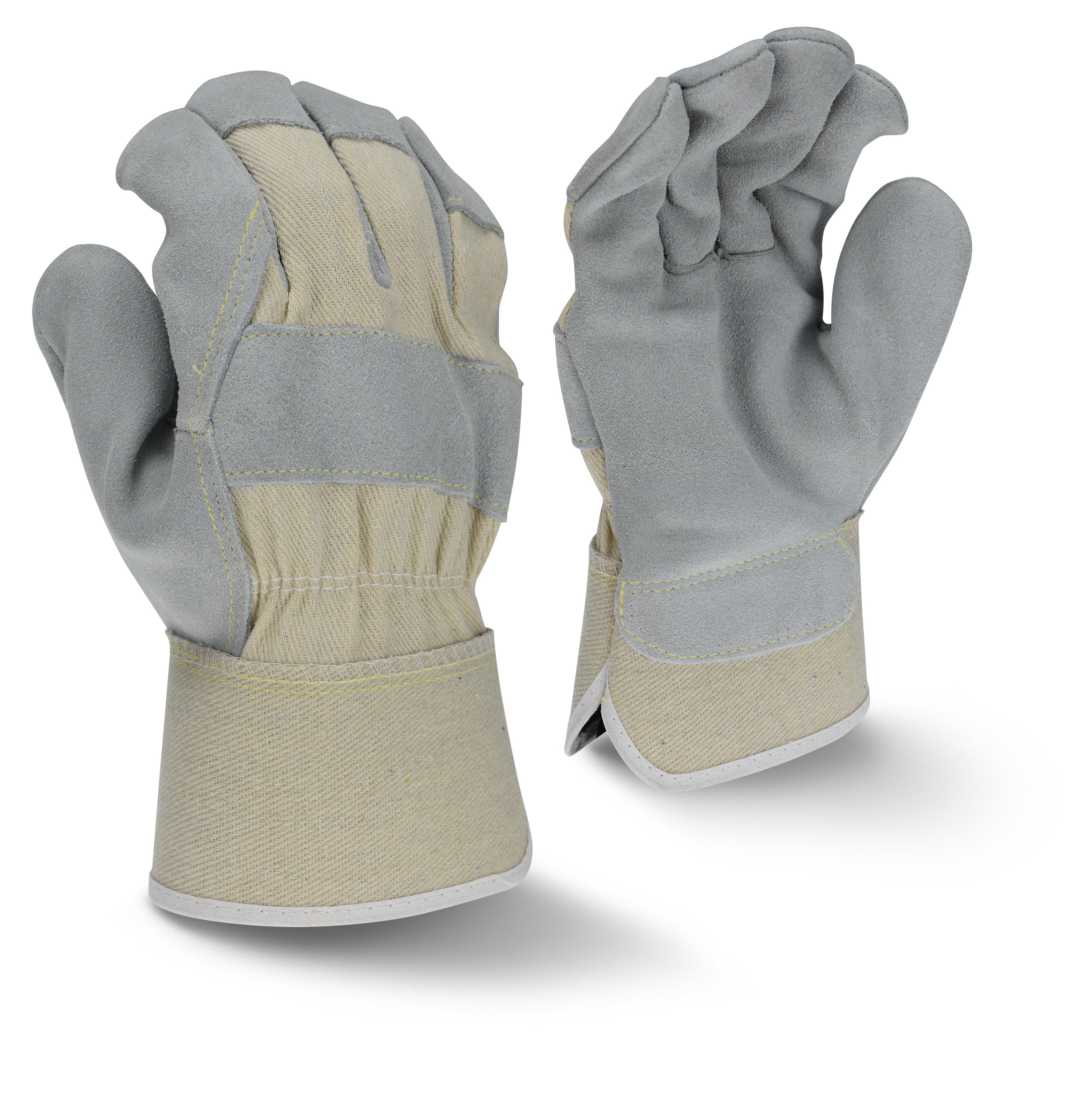 Radians RWG3400W RWG3400W Side Split Gray Cowhide Leather Glove - Work Gloves