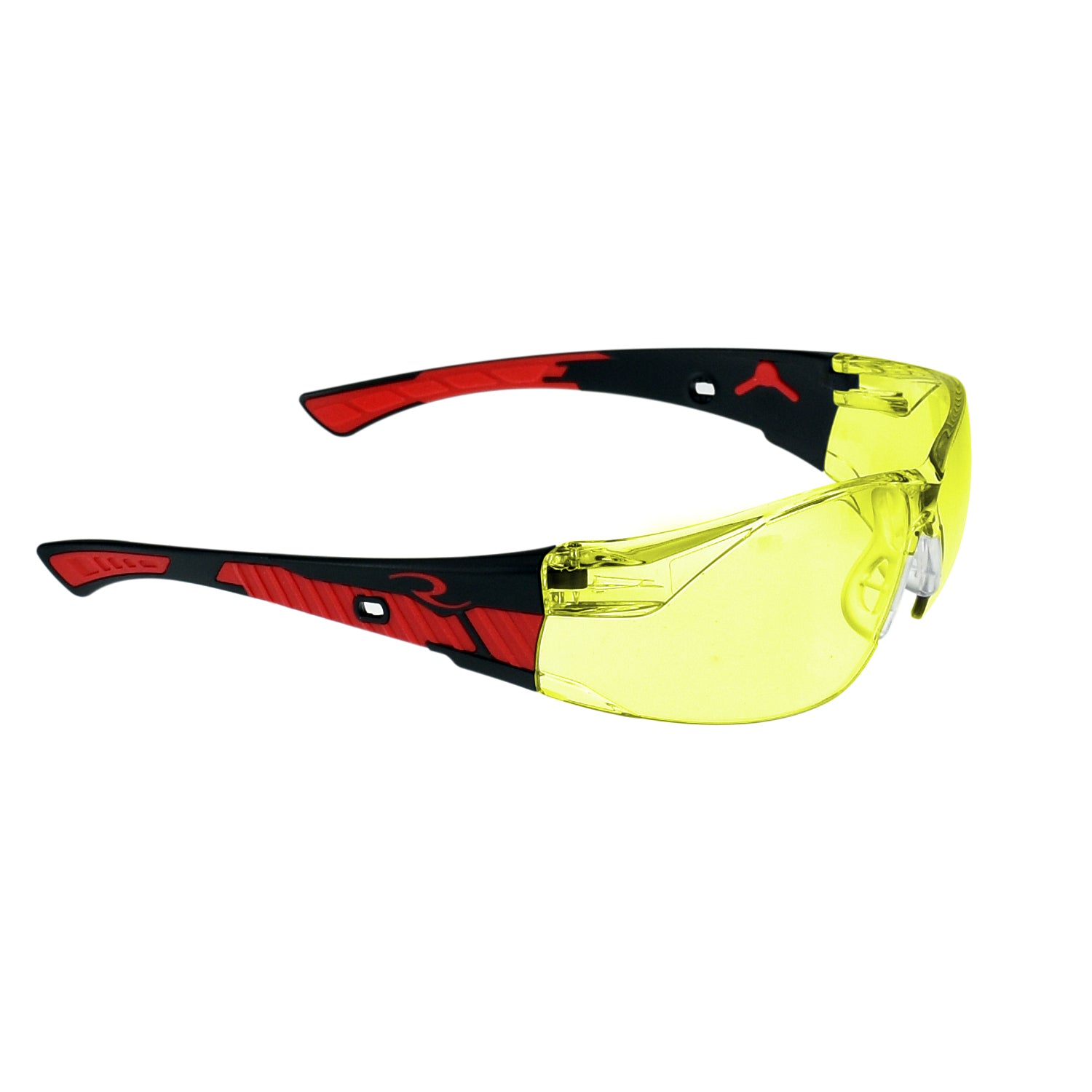 Obliterator™ Safety Eyewear/Red Frame Amber Lens
