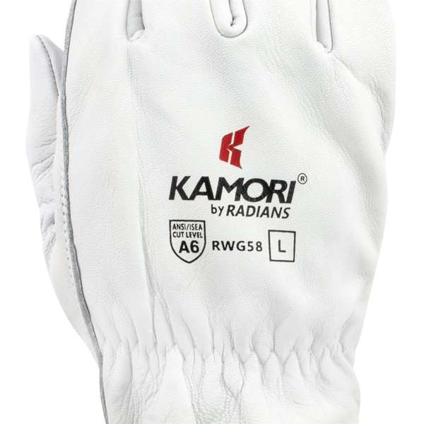 Radians RWG58 RWG58 KAMORI® A6 White Grain Goatskin Driver - Work Gloves