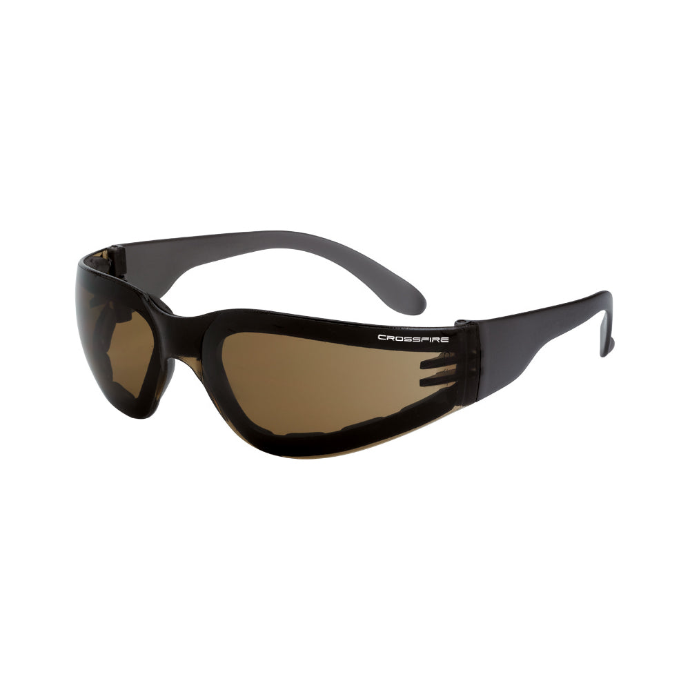 Shield Foam Lined Safety Eyewear Brown Frame HD Brown Anti-Fog Lens