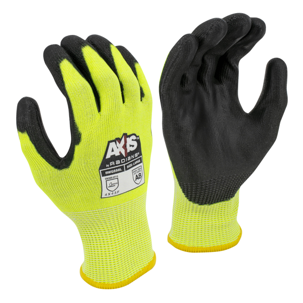 Radians RWG558 RWG558 AXIS™ Cut Protection Level A7 PU Coated Glove - Safety Glasses