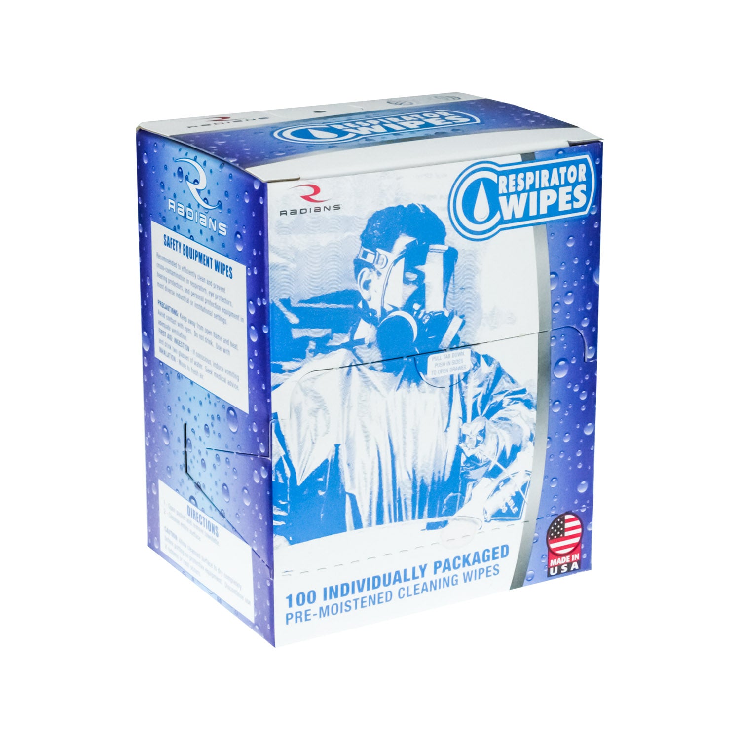 RW-100 Respirator Wipes with 70% Isopropyl Alcohol 100 Count