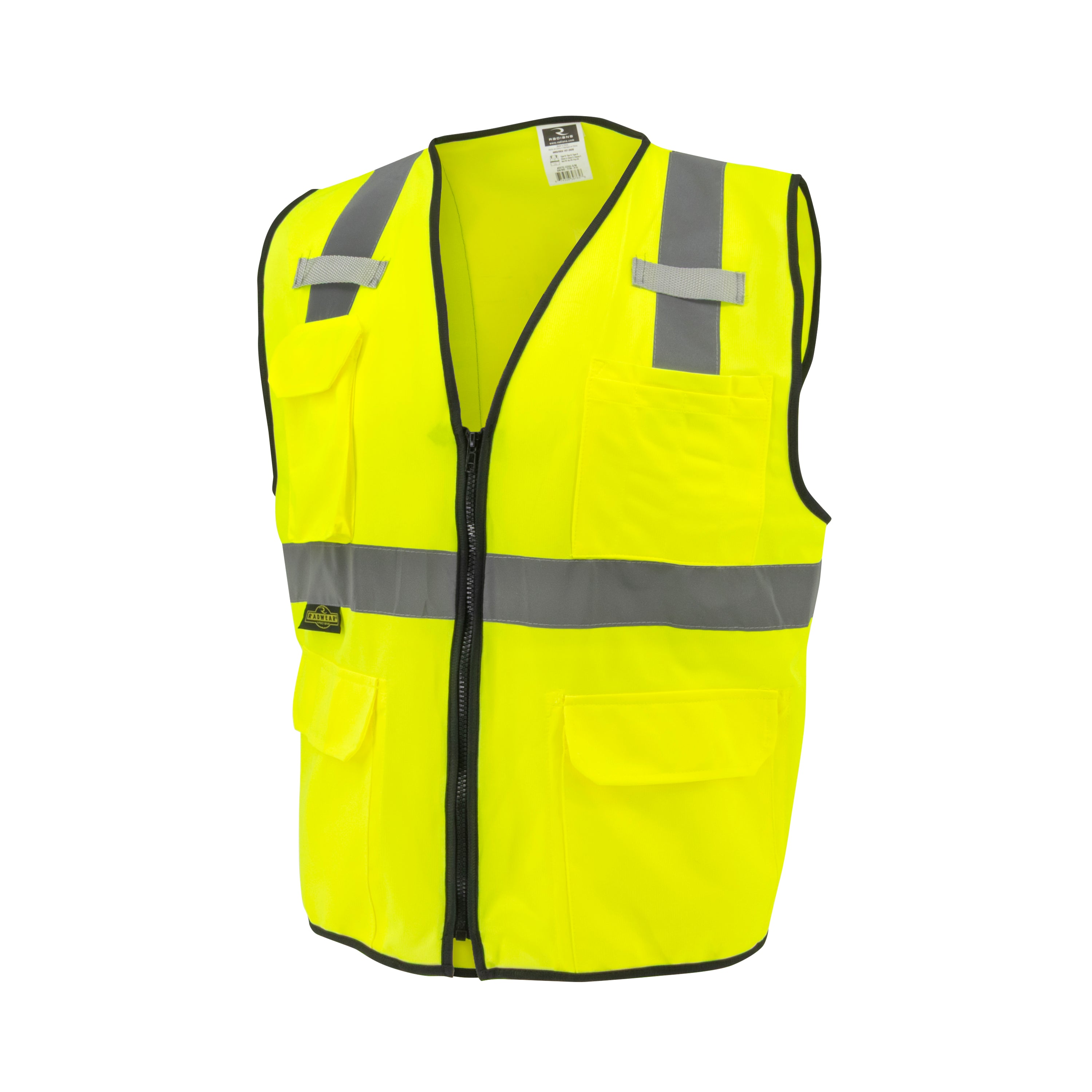 Radians SV7E-SOLID SV7E Economy Type R Class 2 Solid Surveyor Safety Vest ANSI Class 2