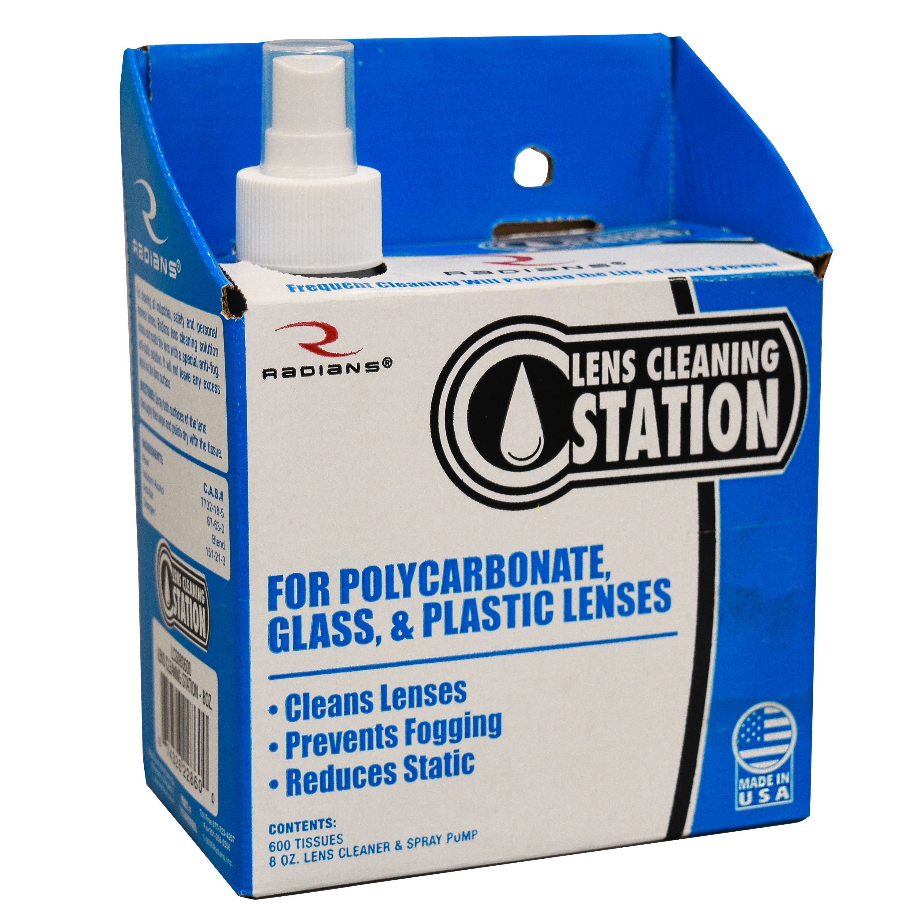 Lens Cleaning Station Small 8 oz Solution and 600 Wipes