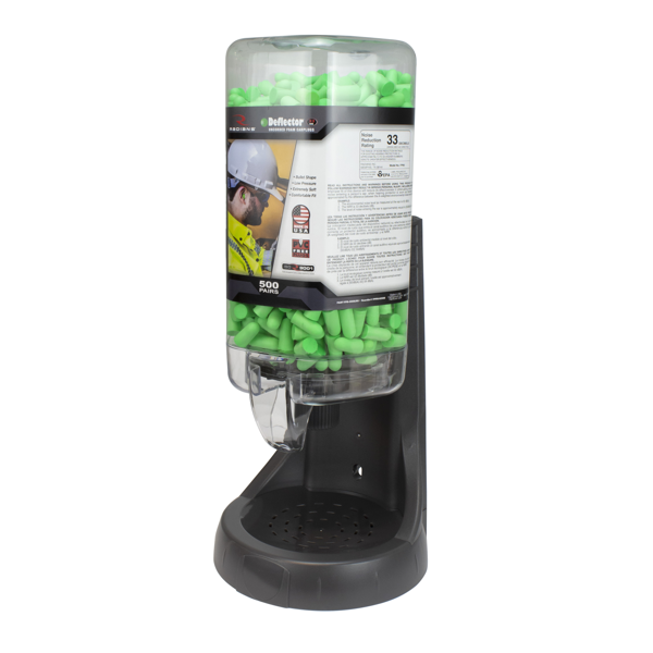 Radians FPD-500L90_STY Refillable Dispenser with Deflector® FP90 Plugs - Hearing Protection