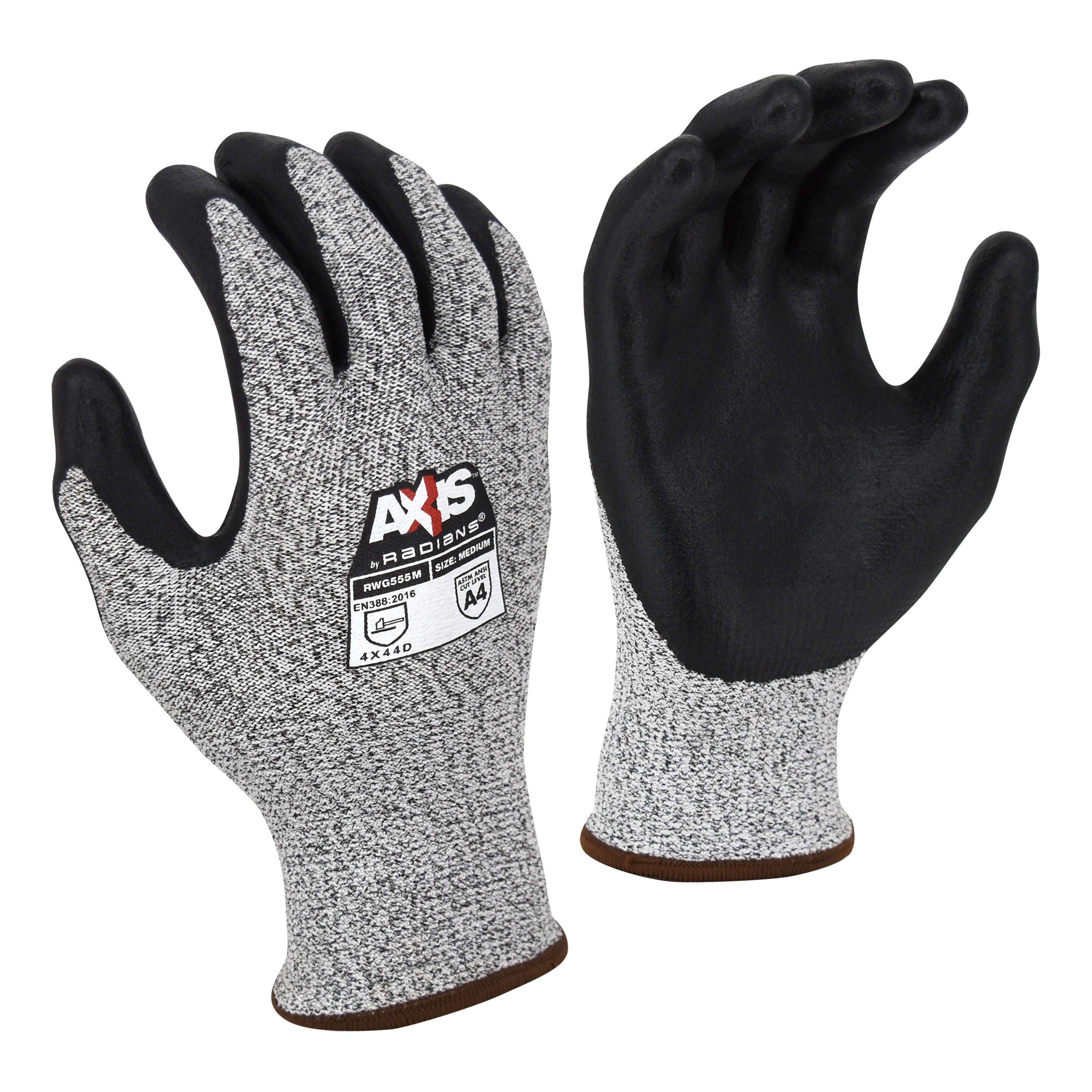 Radians RWG555 RWG555 AXIS™ Cut Protection Level A4 Work Glove - Safety Glasses