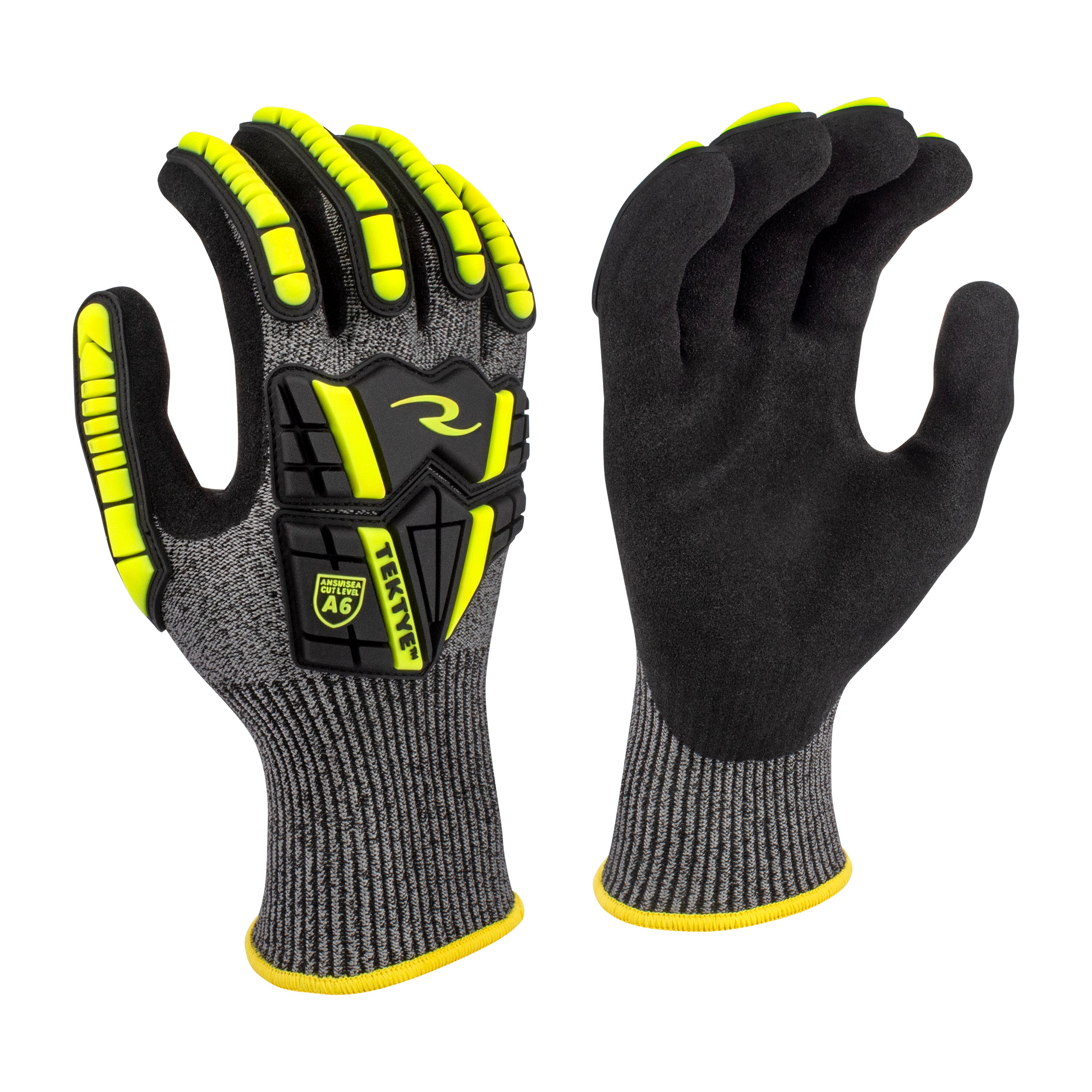 Radians RWG723 RWG723 TEKTYE® A6 Nitrile Dip with TPR Cut Protective Work Glove - Safety Glasses