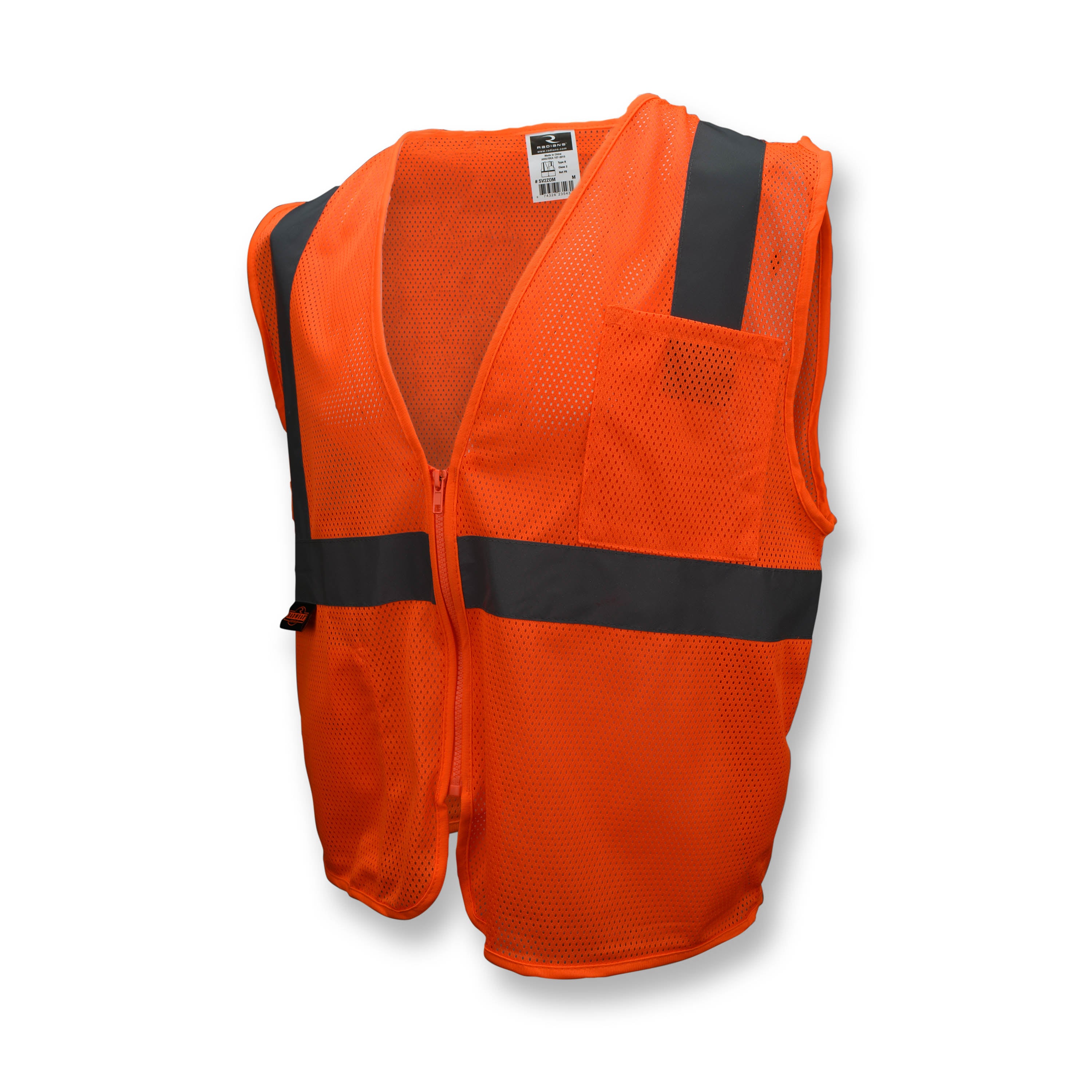 Radians SV2Z-MESH SV2Z Economy Type R Class 2 Mesh Safety Vest with Zipper ANSI Class 2