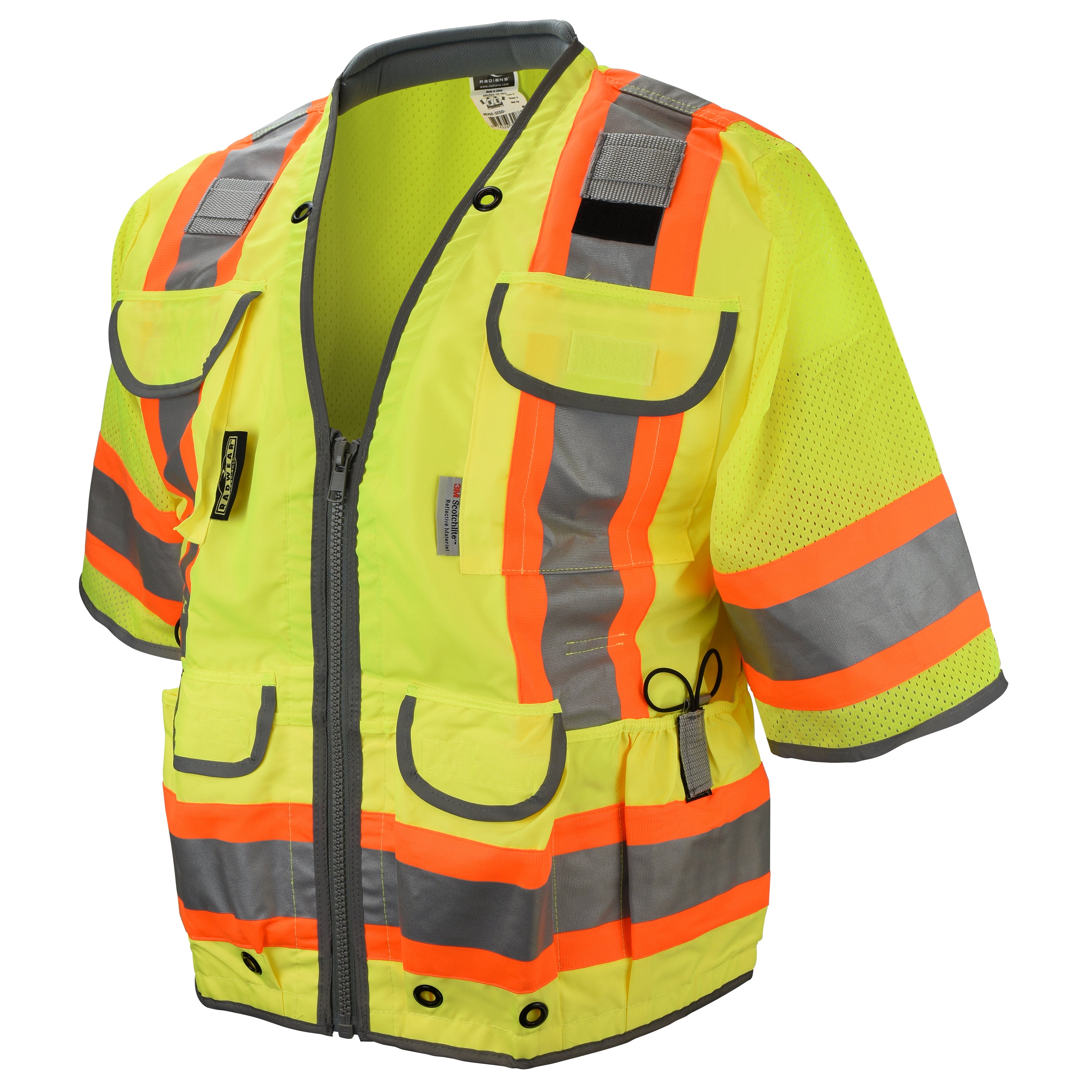 Radians SV55-3 SV55-3 Class 3 Heavy Woven Two Tone Mesh Engineer Vest ANSI Class 3 - Safety Vest