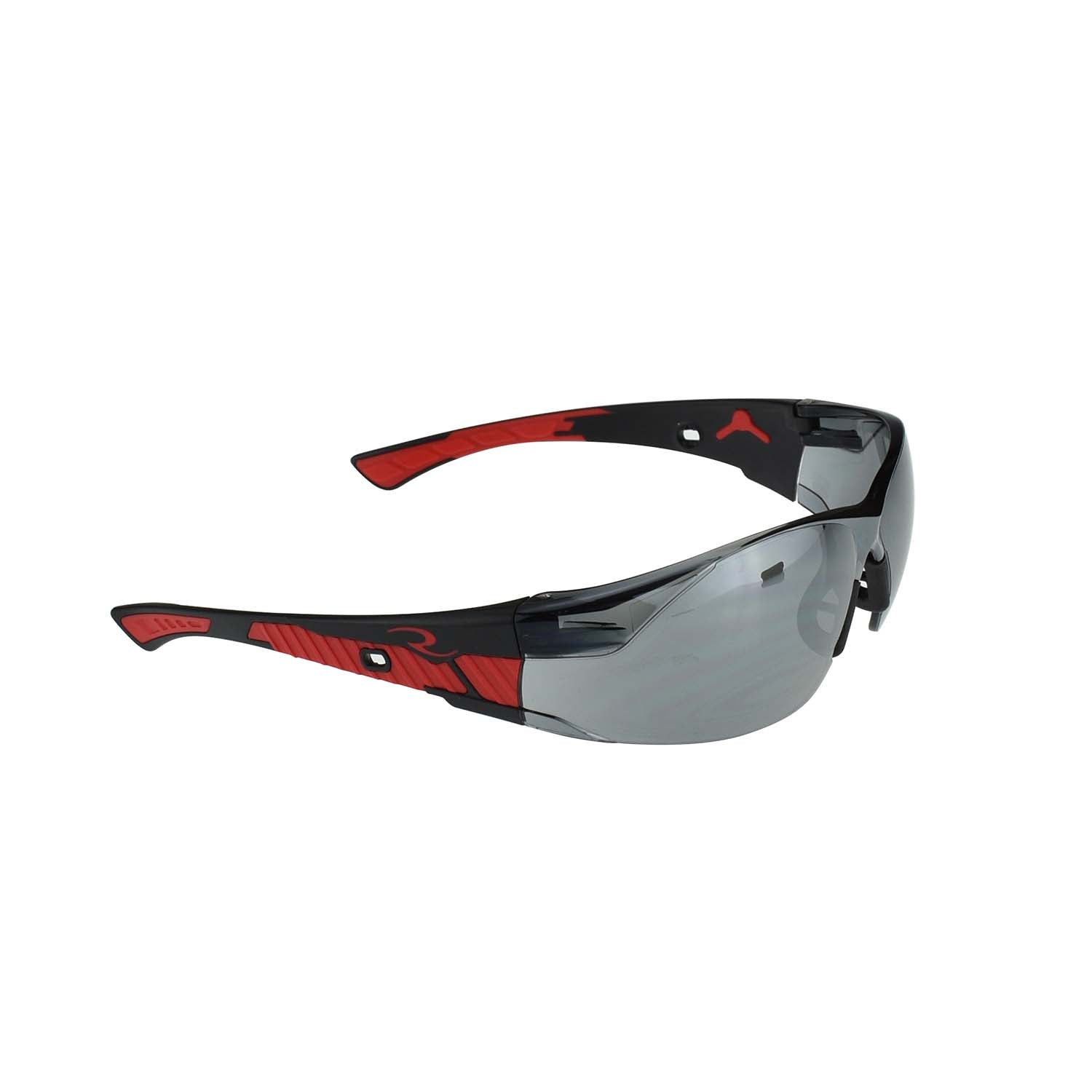 Obliterator™ Safety Eyewear/Red Frame Silver Lens
