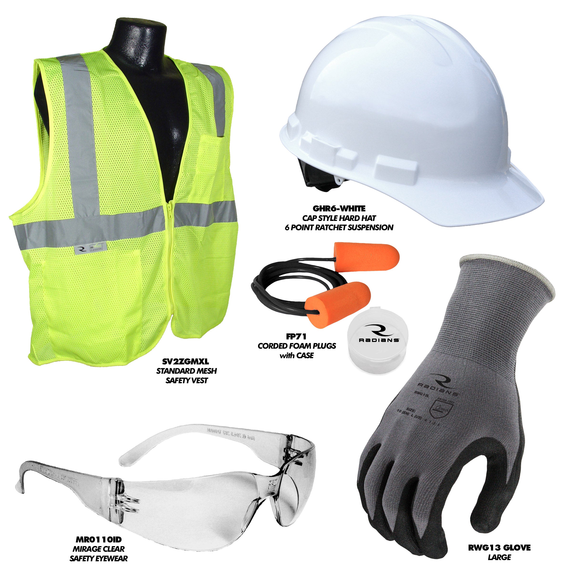 Deluxe Starter Kit Glove, Green Size XL Vest