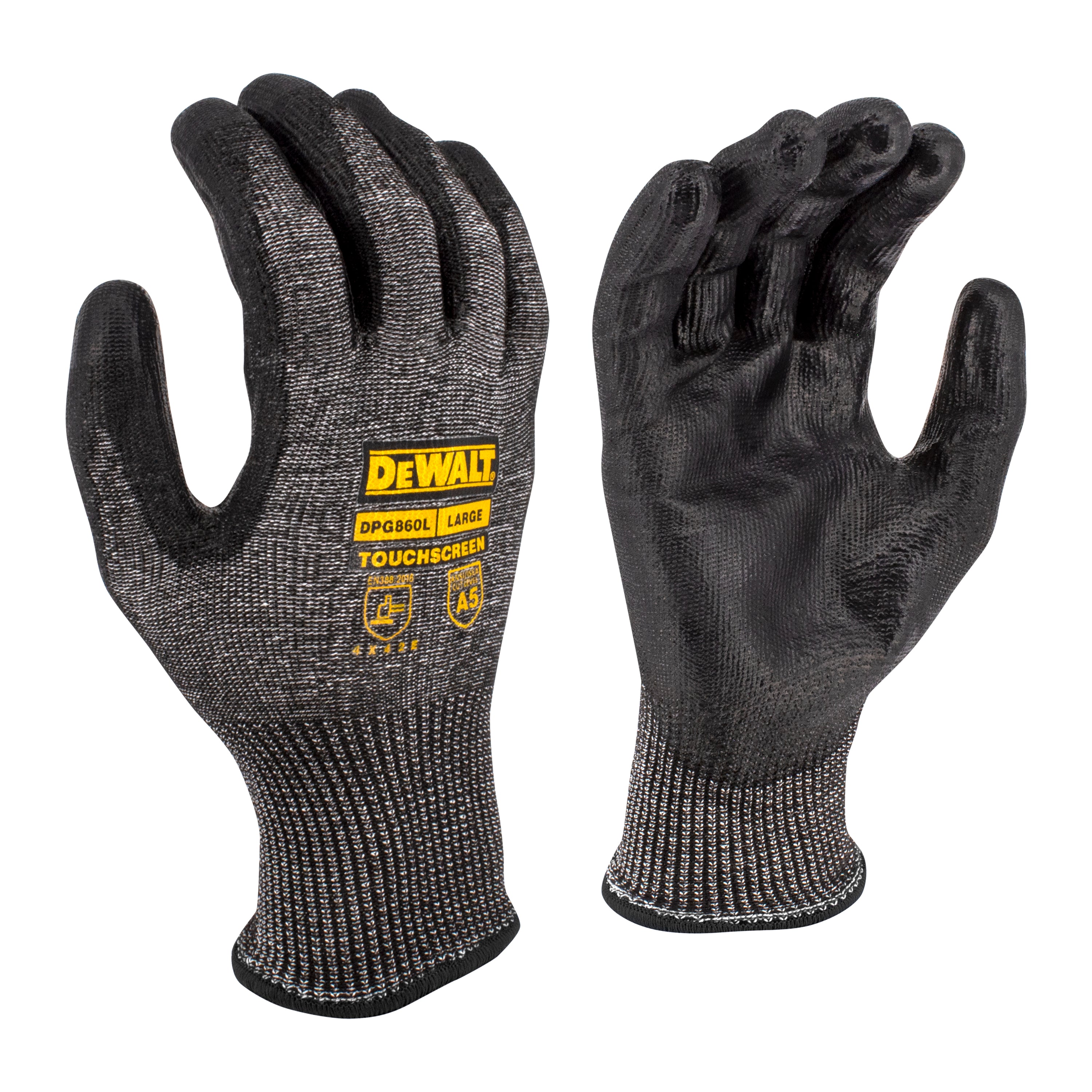 Radians DPG860 DPG860 Touchscreen Nitrile A5 Cut Glove - Safety Glasses