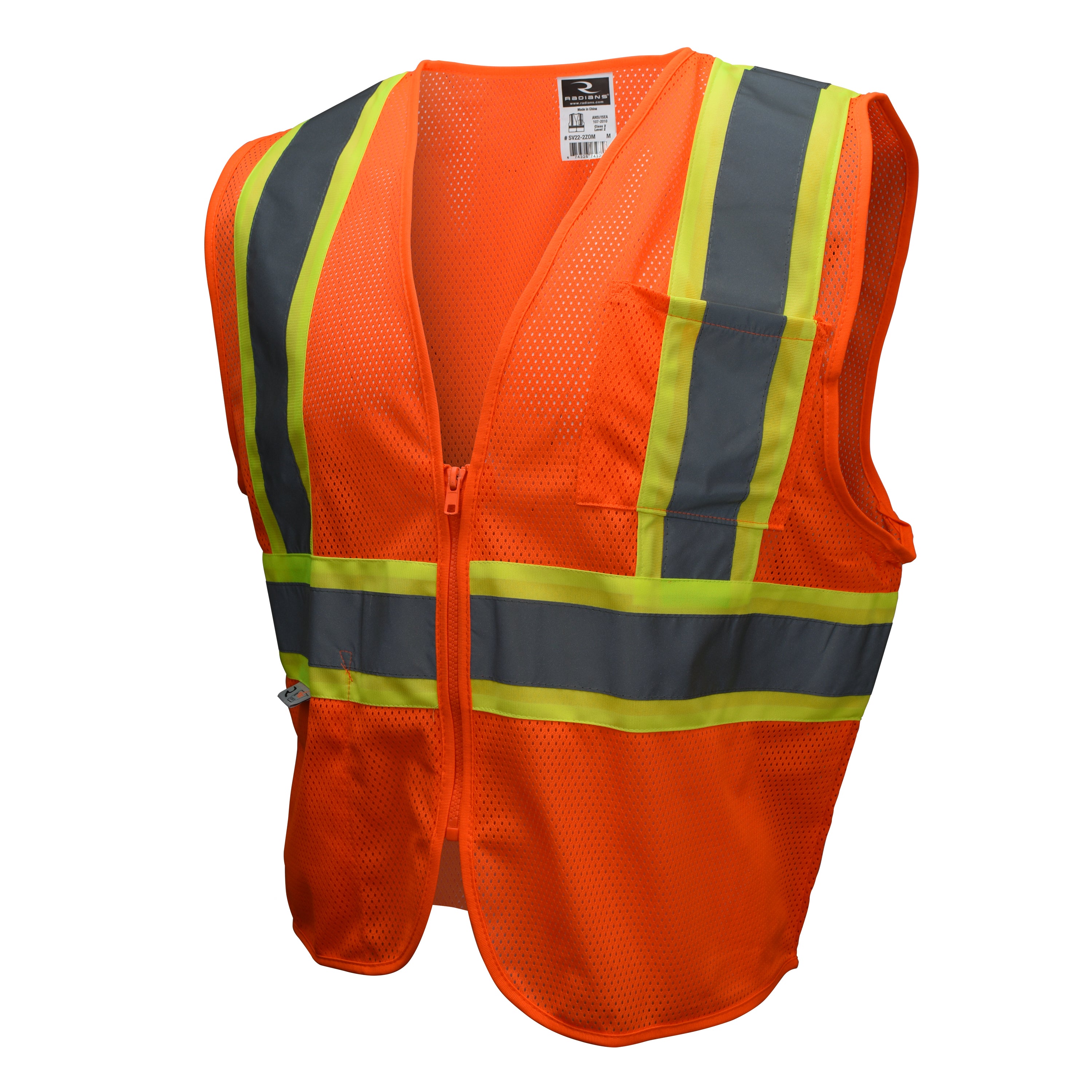 Radians SV22-2 SV22-2 Economy Type R Class 2 Mesh Safety Vest with Two-Tone Trim ANSI Class 2