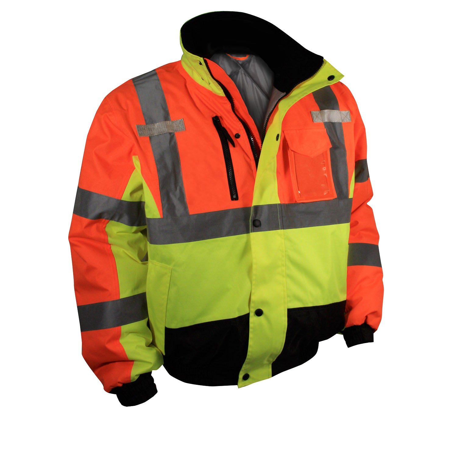 Radians SJ12 SJ12-3 Weatherproof Multi-Color Bomber Jacket with Quilted Built-In Liner ANSI Class 3 - Safety Jacket