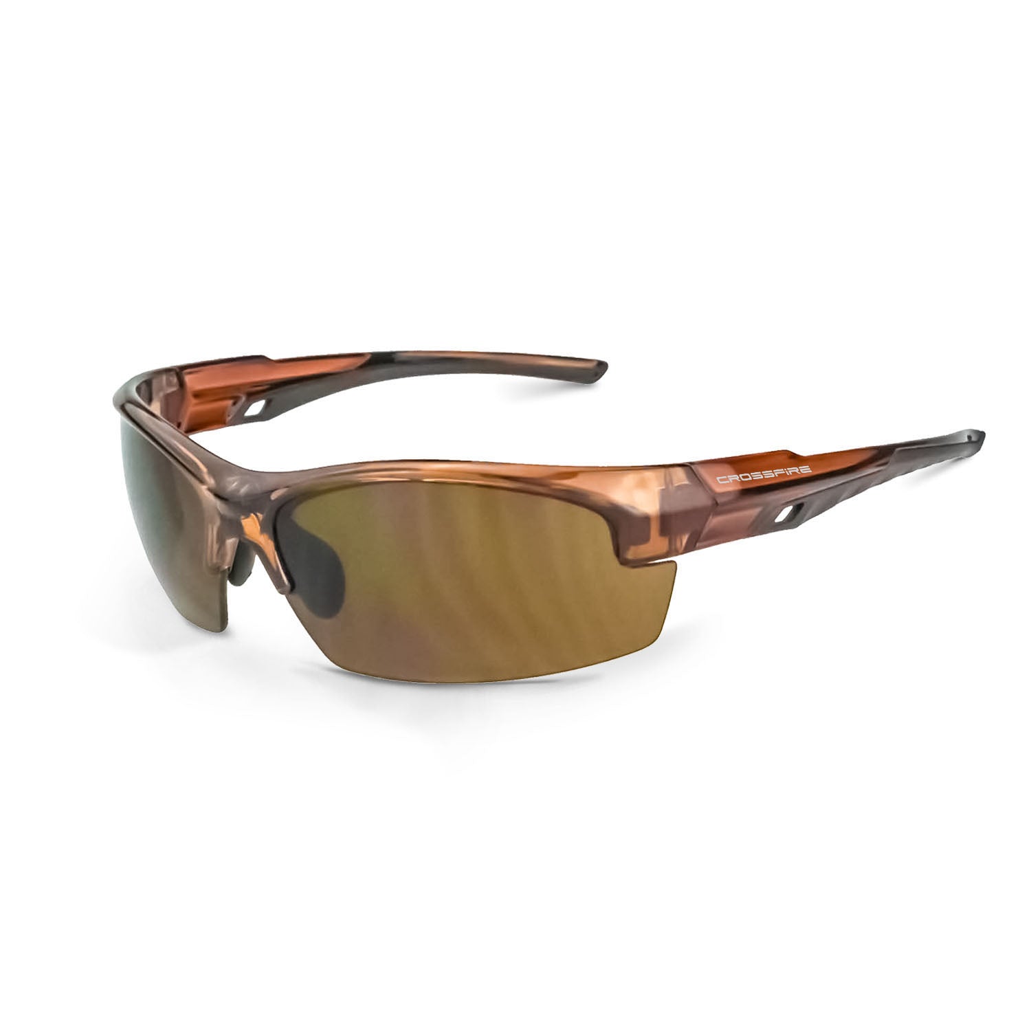 Crucible Premium Safety Eyewear Crystal Brown Frame HD Brown Lens