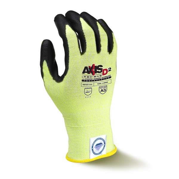 Radians RWGD100 RWGD100 AXIS D2™ Dyneema® Cut Protection Level A3 Touchscreen Glove - Safety Glasses