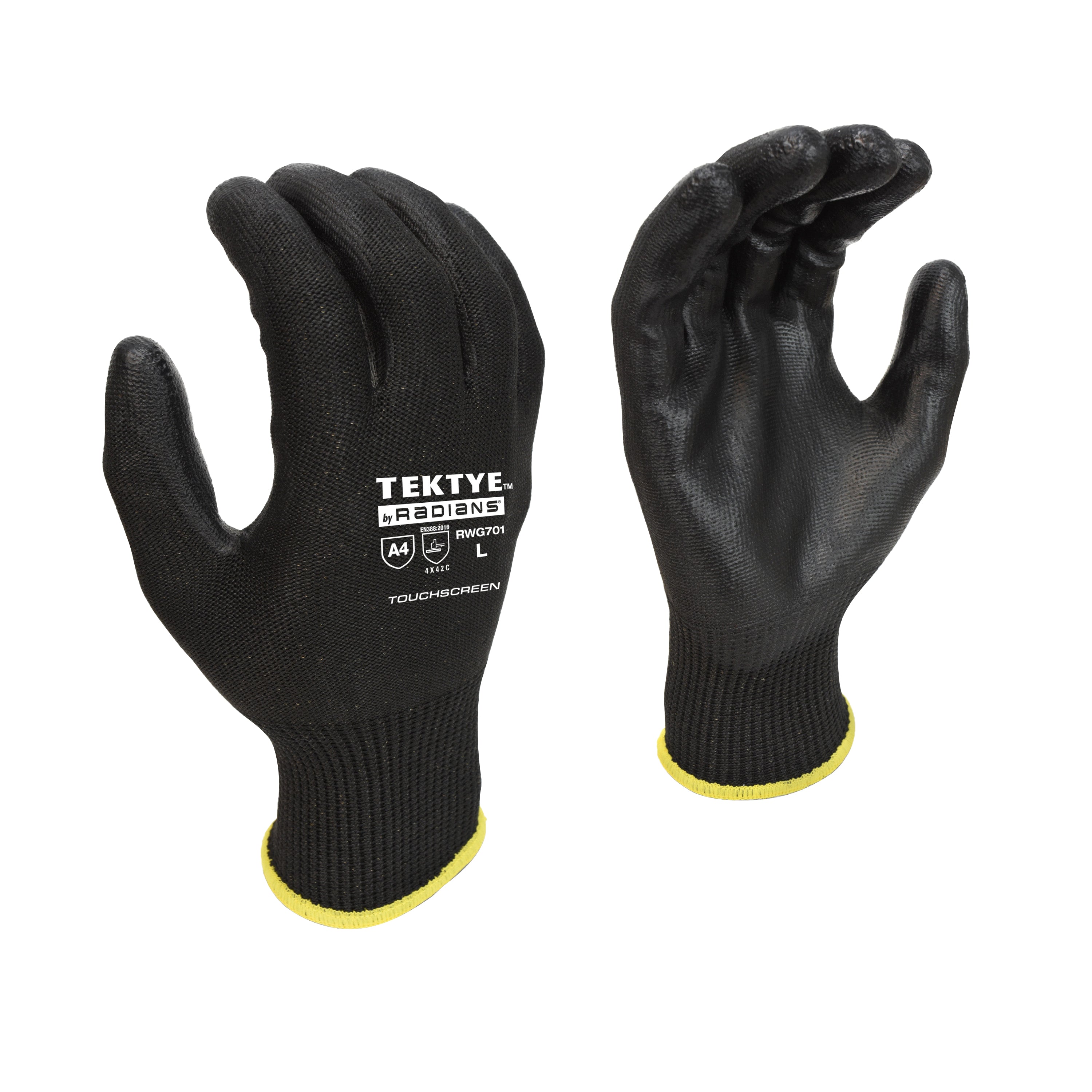 Radians RWG701 RWG701 TEKTYE® A4 Touchscreen Cut Protective Work Glove - Safety Glasses