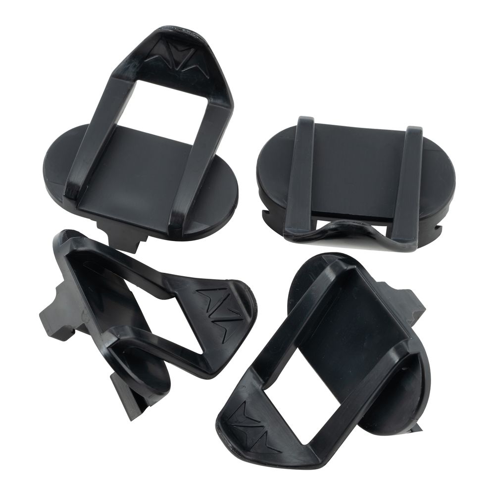 Rail mounted headlamp strap clips, single set of 4pcs